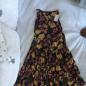 Free People women’s floral pants - Black, Yellow, Pink